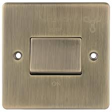 D-SP6FAN-ABM 3 Pole Fan Isolator Metal Insert Antique Brass